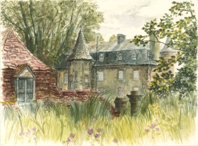 Glyn Morgan (1926-2015) - Watercolour, Rural Landscape with Garden