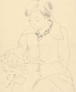 Glyn Morgan (1926-2015) - Graphite Drawing, Portrait of a Seated Lady