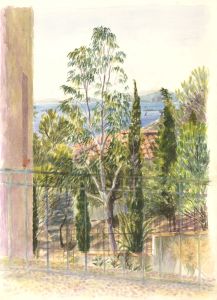 Glyn Morgan (1926-2015) - Watercolour, Mediterranean Coastal View