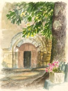 Glyn Morgan (1926-2015) - Watercolour, Tree and Building