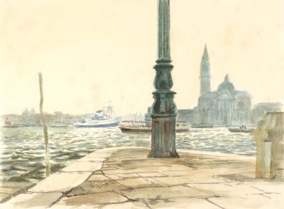 Glyn Morgan (1926-2015) -Watercolour, View of Venice