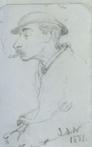J.D. Watson - Set of Eleven 19th Century Graphite Drawings, Caricatures