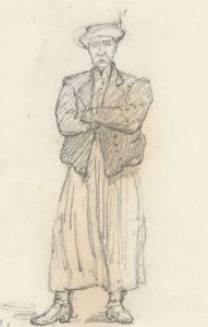 George Willoughby Maynard (1843-1923) - Three Graphite Drawings People in Vienna