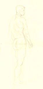 Jean Dryden Alexander (1911-1994) - 1928 Graphite Drawing, Full Length Male Nude