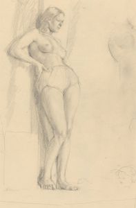 Jean Dryden Alexander (1911-1994) - 1932 Graphite Drawing, Female Nude