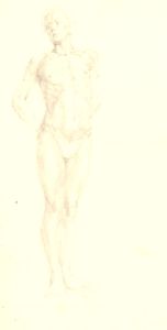 Jean Dryden Alexander (1911-1994) - 1931 Graphite Drawing, Male Nude Studies