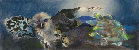 Glyn Morgan (1926-2015) - 2014 Mixed Media, Surreal Collage of Moonlit Scene