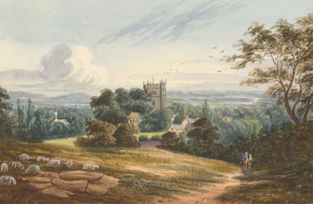 J. Rufhill - Signed 1837 Watercolour, Oswestry, Shropshire
