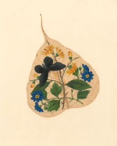 Very Fine Mid 19th Century Watercolour - Botanical Leaf Collage