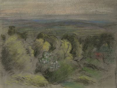 Maurice Feild (1905-1988) - Mid 20th Century Pastel, Landscape with Trees