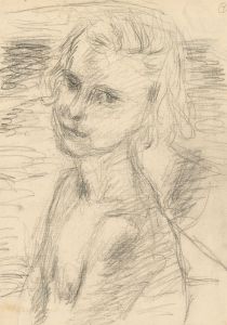 Maurice Feild (1905-1988) - Set of Two Graphite Drawings, Portraits of a Girl