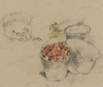 Maurice Feild (1905-1988) - Mid 20th Century Pastel, Apple Picking