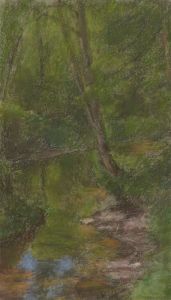 Maurice Feild (1905-1988) - Mid 20th Century Pastel, Woodland Stream