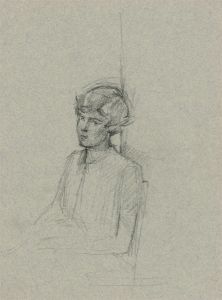 Maurice Feild (1905-1988) - Set of Two Charcoal Drawing, Portraits
