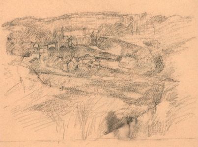 Maurice Feild (1905-1988) - Set of Three Charcoal Drawings, Landscapes