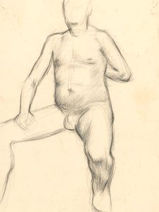 Maurice Feild (1905-1988) - Set of Three Charcoal Drawings, Figures Studies