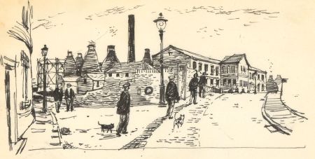 Paul Sharp ARCA RWS - Two Mid 20th Century Pen Drawings, Stoke-on-Trent