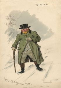 George Brant Bridgman (1865-1943) - 1907 Watercolour, Winter