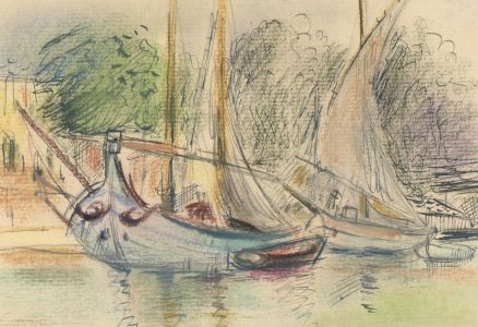 20th Century Mixed Media - Harbourside