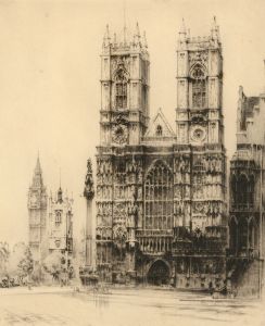 Frederick Arthur Farrell (1882-1935) - Signed Etching, Westminster Abbey