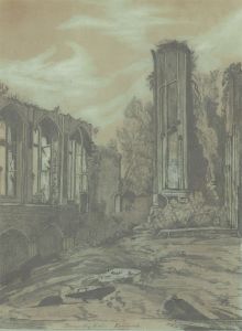 S.A.W - Fine Late 19th Century Graphite Drawing, Kenilworth Hall