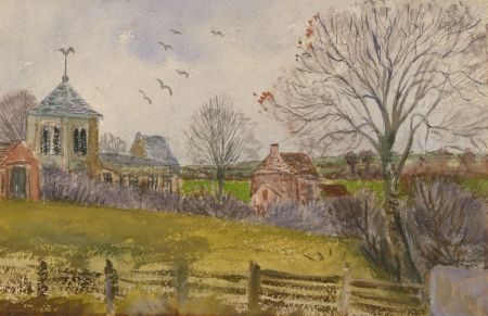 Late 19th Century Watercolour - Village Scene, Great Dalby