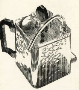Glyn Morgan (1926-2015) - 20th Century Scratchboard, Study of a Petrol Can