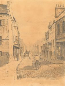 John Shelton (1923-1993) - 20th Century Graphite Drawing, Coalpit Lane, 1919
