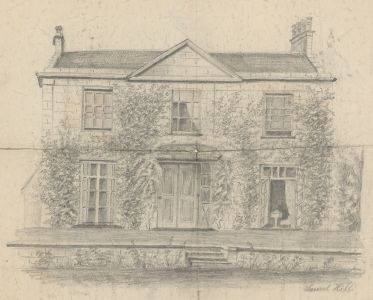 English School 19th Century Graphite Drawing - Study of a House