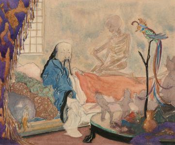 Interesting 20th Century Watercolour - Illustration for the Nightingale