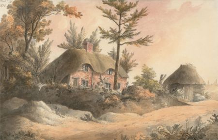 English School 1818 Watercolour - Cottage in a Landscape