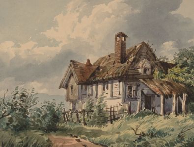 W. Edward Hall - Fine Late 19th Century Watercolour, Rustic Cottage