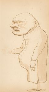 Early 20th Century Pen and Ink Drawing - Caricature of a Priest