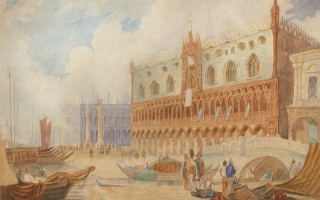Fine 19th Century Watercolour - Doges Palace, Venice