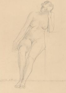 Art Student - Two Mid 20th Century Graphite Drawings, Nudes Sitting