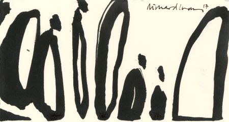 Richard J.S. Young - Signed 2017 India Ink, Abstract Composition