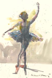 Richard J.S. Young - Signed 2017 Mixed Media, Ballerina