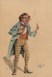 19th Century Watercolour - Sawyer Late "Nockemorf" Caricature Illustration