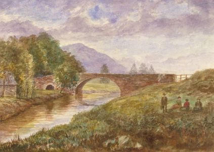 1892 Watercolour - River Lyne, Cumbria