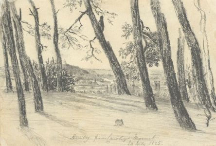 W. Jeffs - Fine 1825 Graphite Drawing, Henley from Cowley's Mount