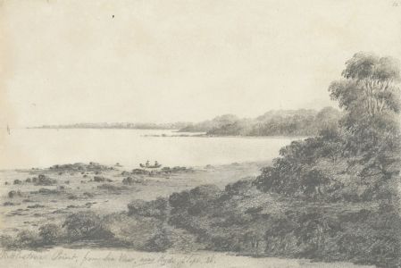 W. Jeffs - Fine 1836 Graphite Drawing, Nettlestone Point near Ryder