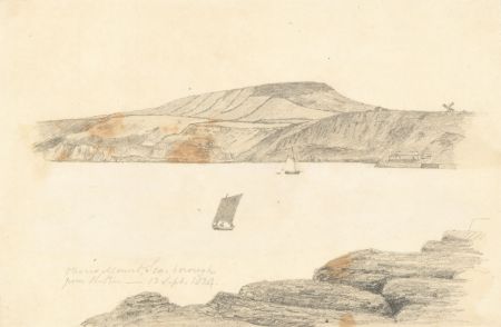 W. Jeffs - Fine 1824 Graphite Drawing, Oliver's Mount, Scarborough