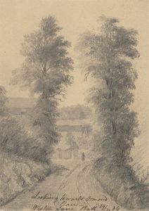 W. Jeffs - Fine 1834 Graphite Drawing, Weston Lane, Bath