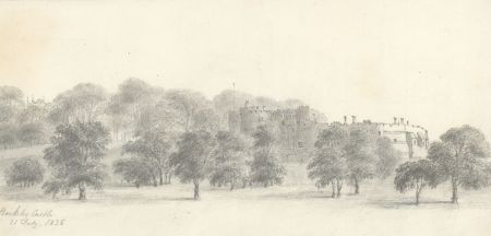 W. Jeffs - Fine 1835 Graphite Drawing, Berkeley Castle