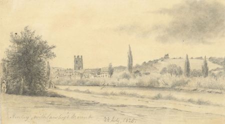 W. Jeffs - Fine 1825 Graphite Drawing, Henley with the Mount