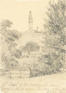 W. Jeffs - Fine 1832 Graphite Drawing, Beckford's Tower, Bath