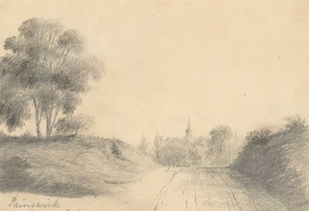 W. Jeffs - Fine 1835 Graphite Drawing, Painswick near Stroud