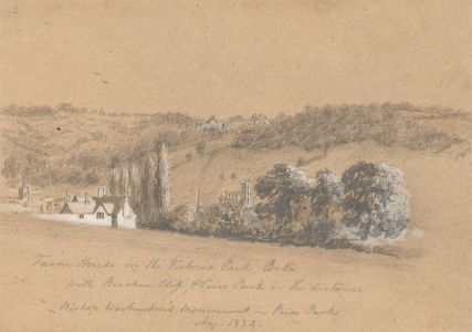 W. Jeffs - Fine 1834 Graphite Drawing, Victoria Park, Bath