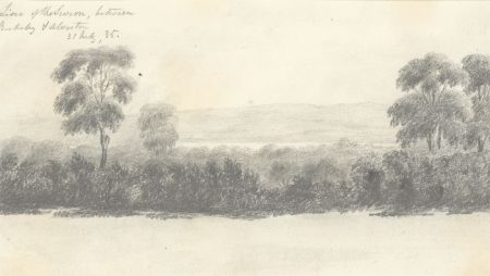 W. Jeffs - Fine 1835 Graphite Drawing, Between Berkeley and Alveston
