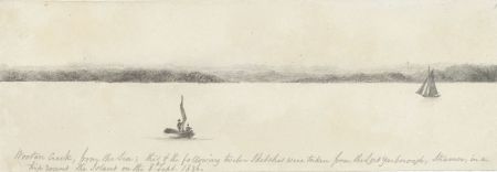 W. Jeffs - Fine 1836 Graphite Drawing, Sailing Boats at Wootton Creek
